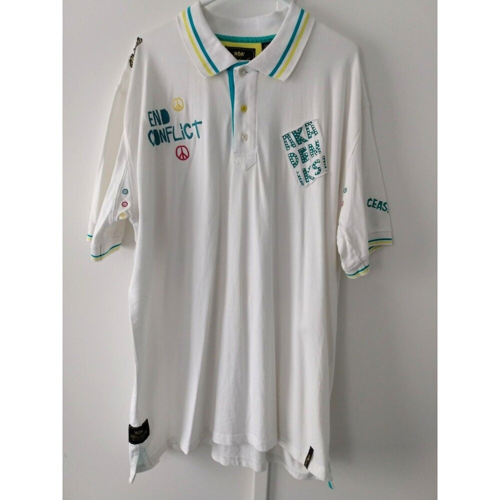 Akademiks "End Conflict" Men's Size 2X Polo Shirt